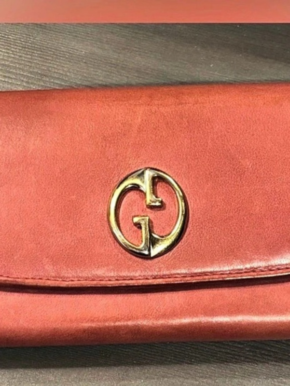 Gucci 1973 Flap Continental Wallet featuring gold double G’s